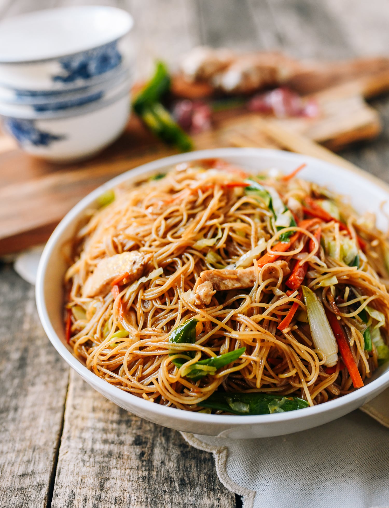 Plate of Chicken Mai Fun, thewoksoflife.com