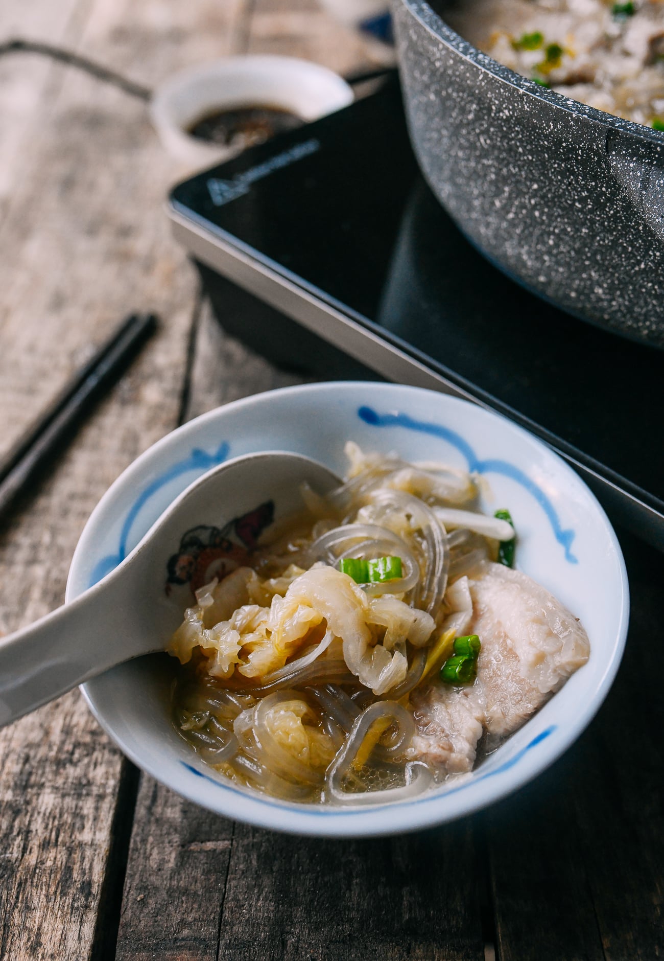 Pork Belly with Chinese Sour Cabbage in Small Bowl