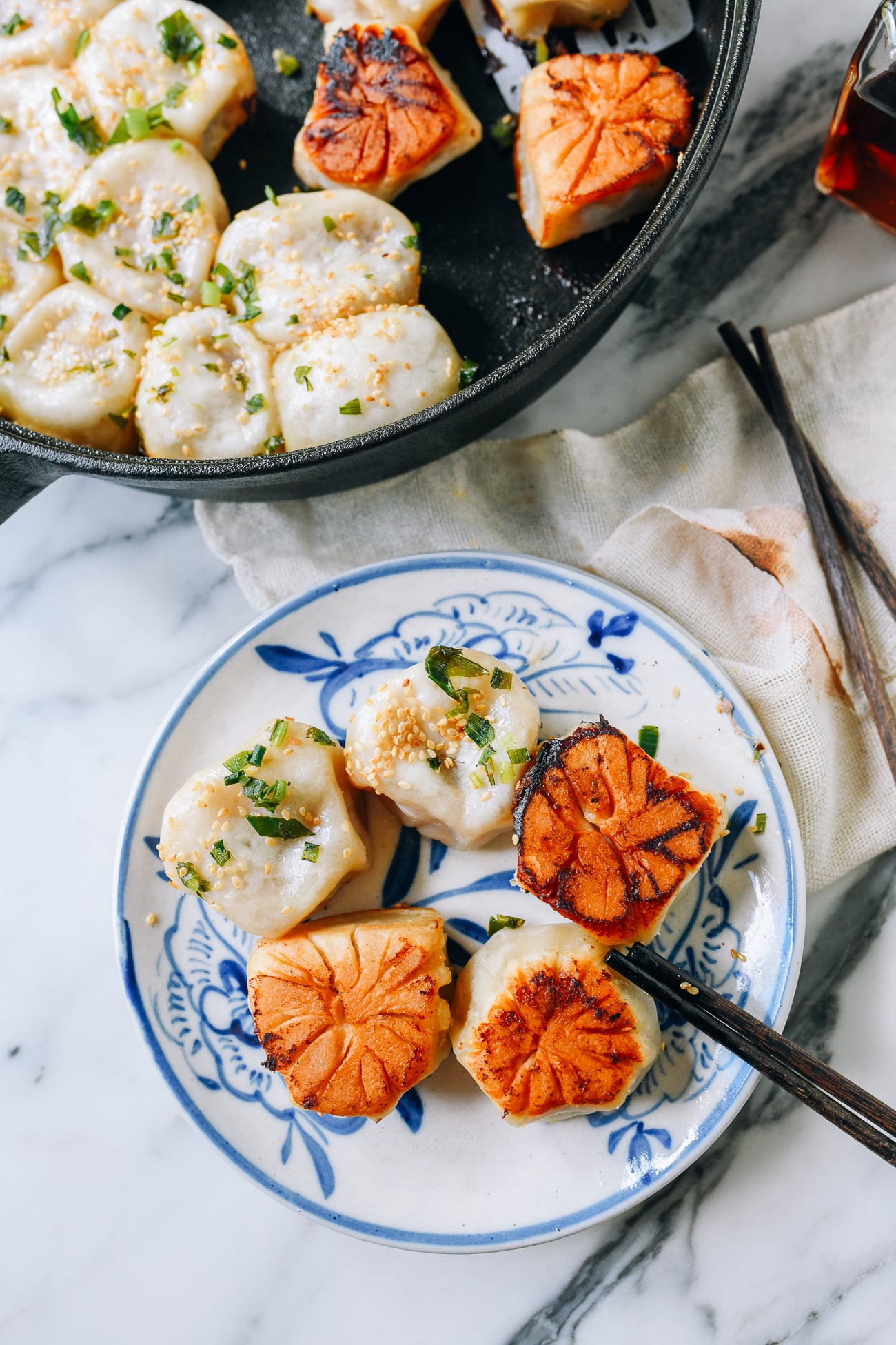 Shanghai Pan-fried Pork Buns, Shengjian Mantou, thewoksoflife.com