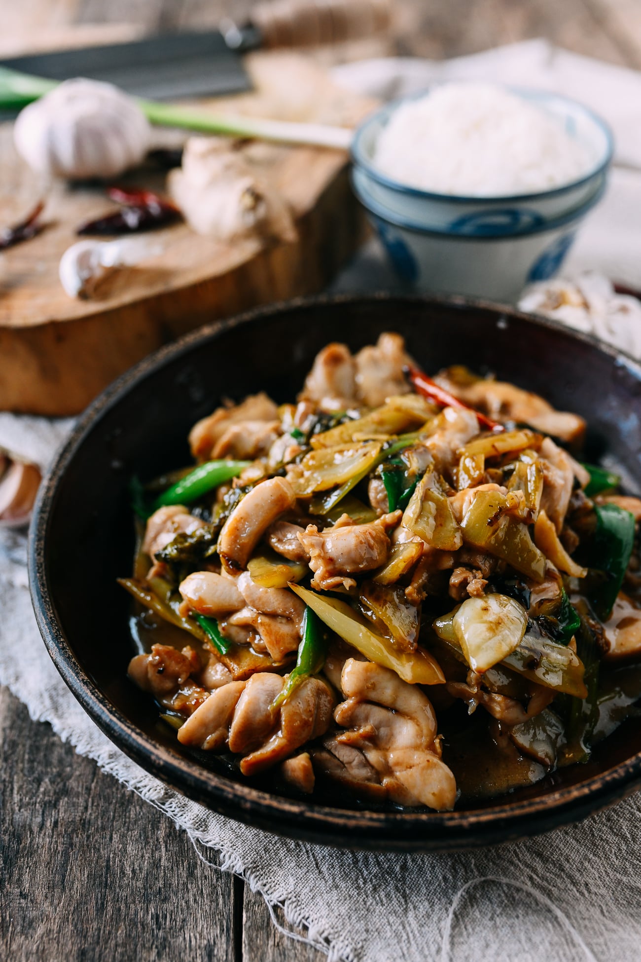 Cantonese Chicken with Pickled Mustard Greens