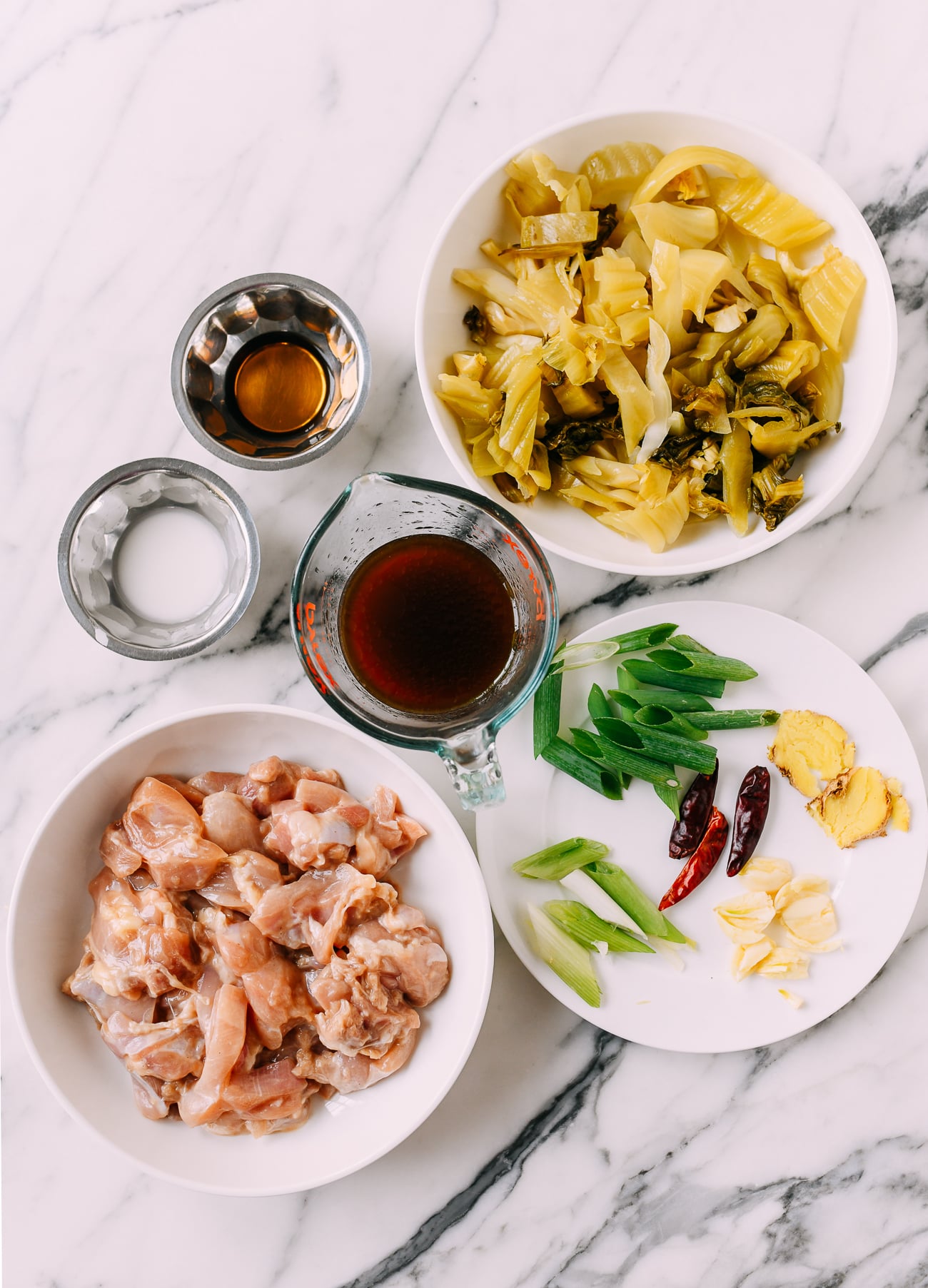 Chicken with Ham Choy Ingredients