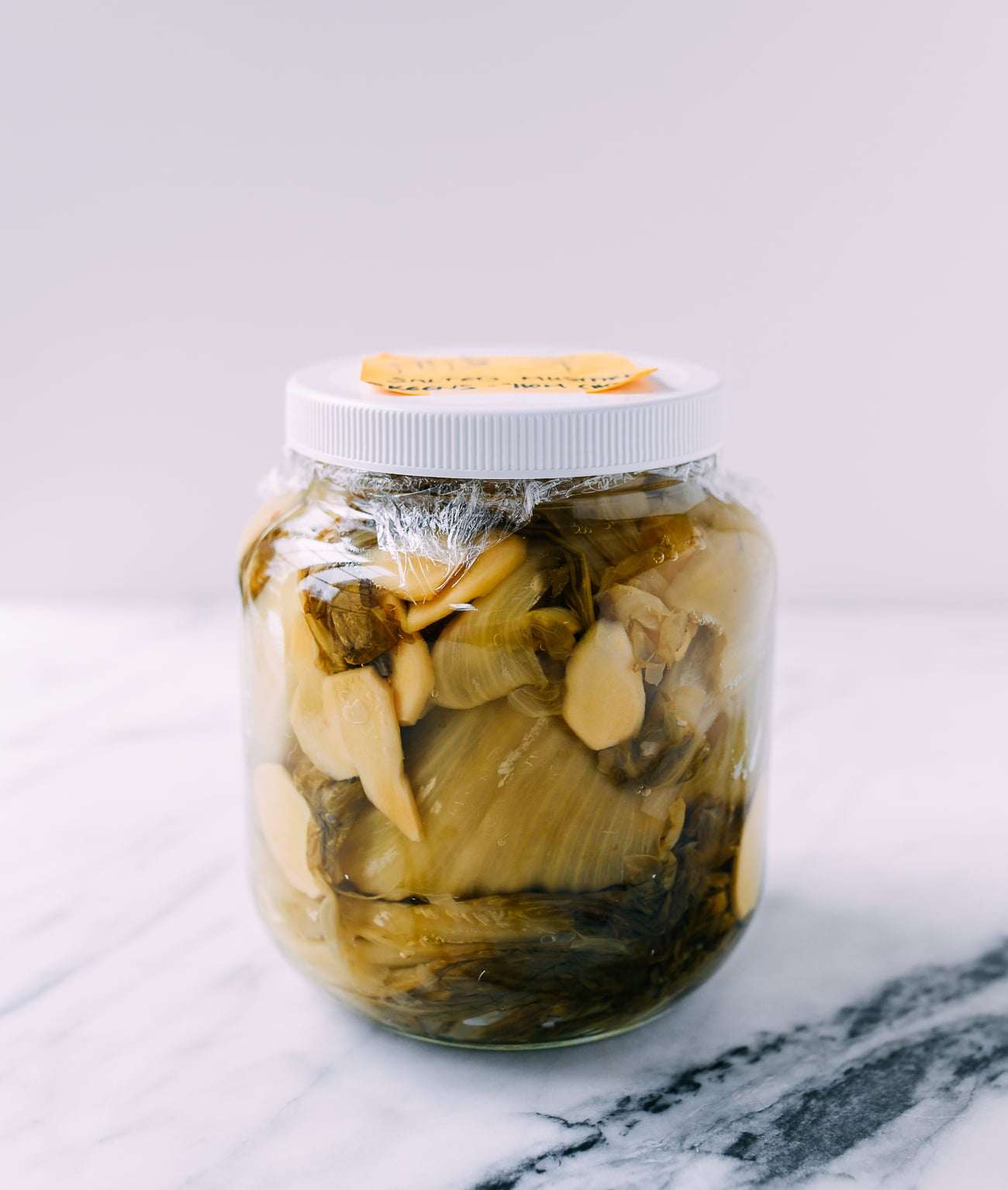 Jar of Chinese Pickled Mustard Greens Ham Choy
