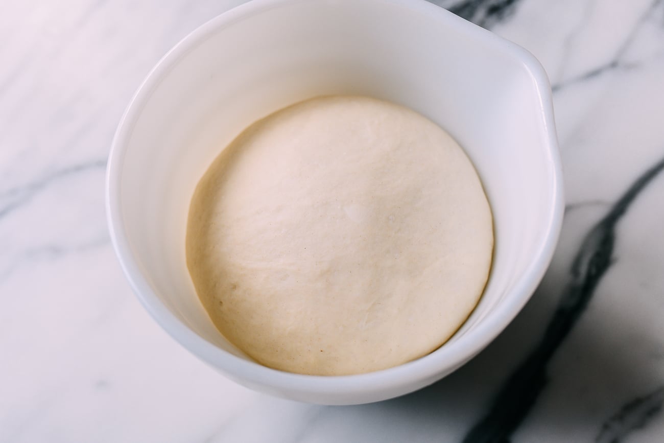 Risen steamed bun dough