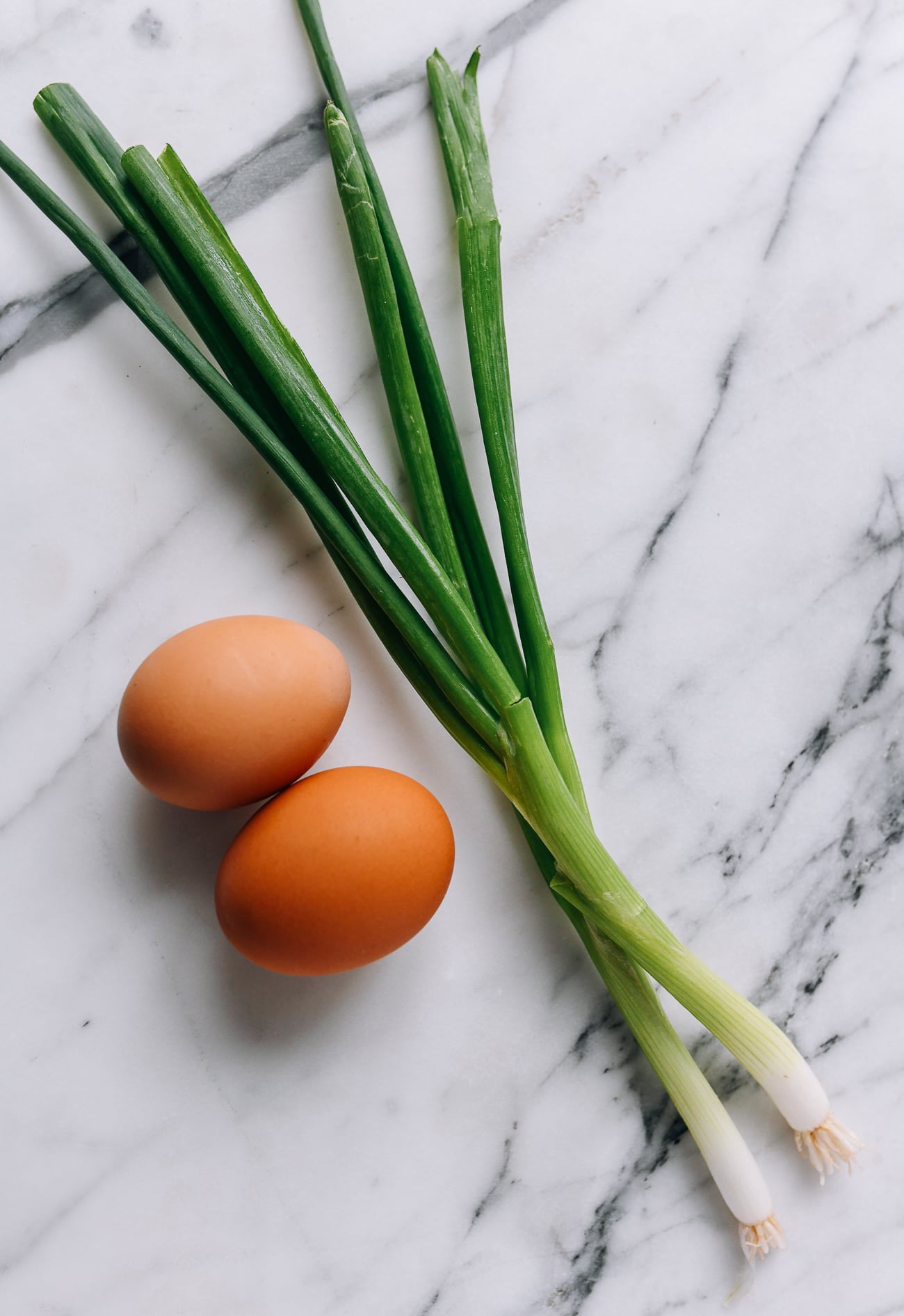 Two eggs and two scallions