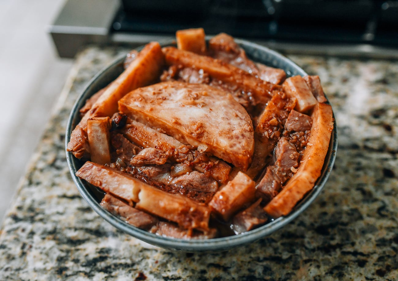 Pork Belly and Taro after steaming