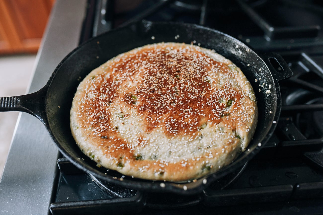 Golden Brown Shanghai Scallion Flatbread