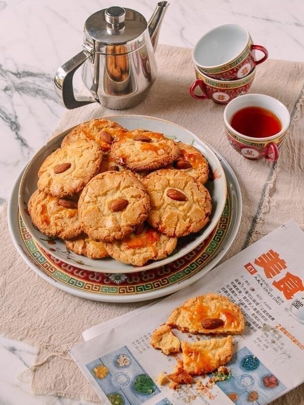Old-Fashioned Chinese Almond Cookies, by thewoksoflife.com