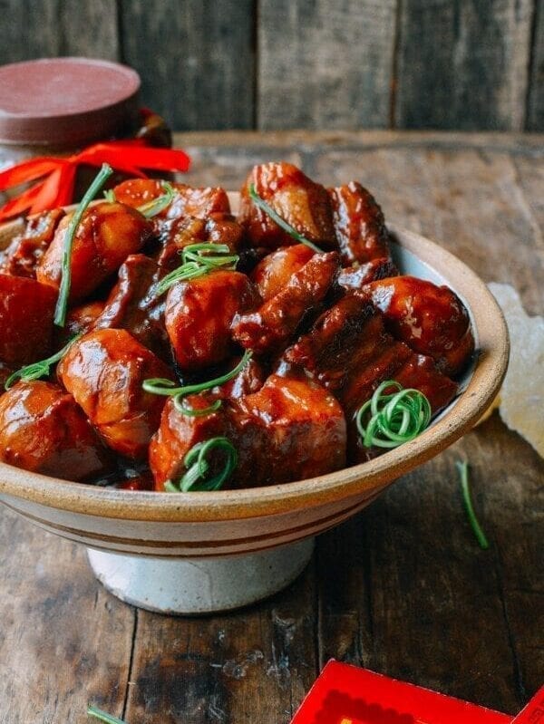 Cantonese Style Braised Pork Belly with Arrowroot, by thewoksoflife.com