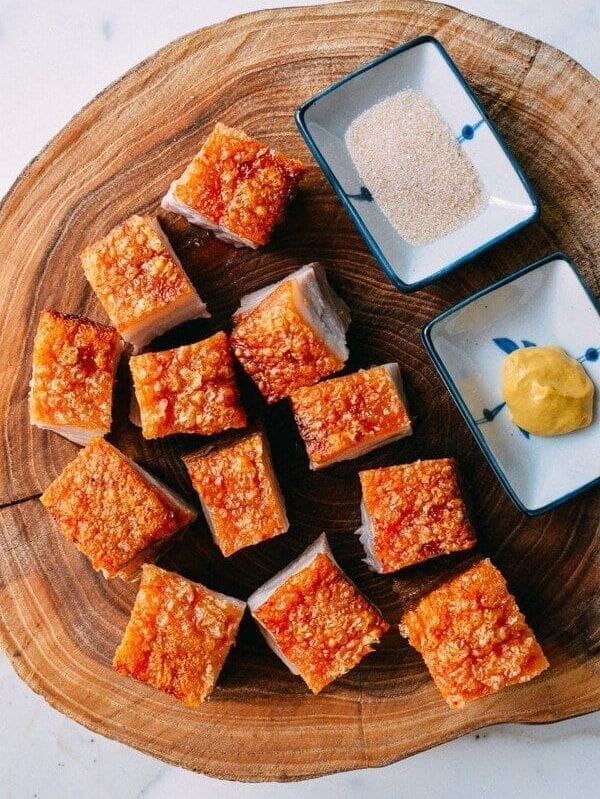 Cantonese Roast Pork Belly, by thewoksoflife.com