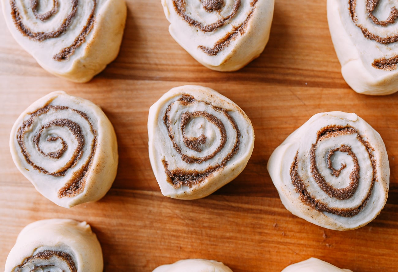 Cut cinnamon rolls