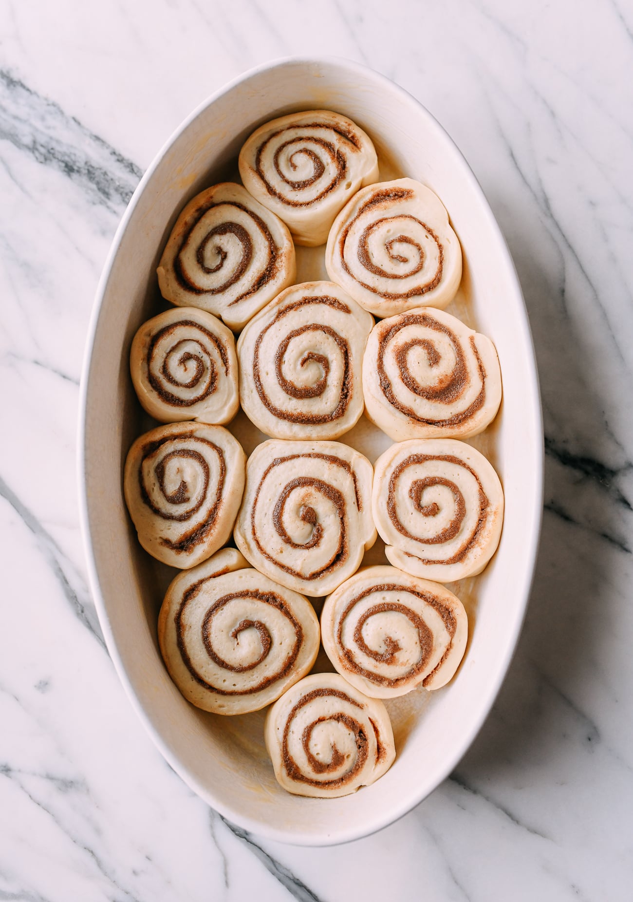 Proofed cinnamon rolls