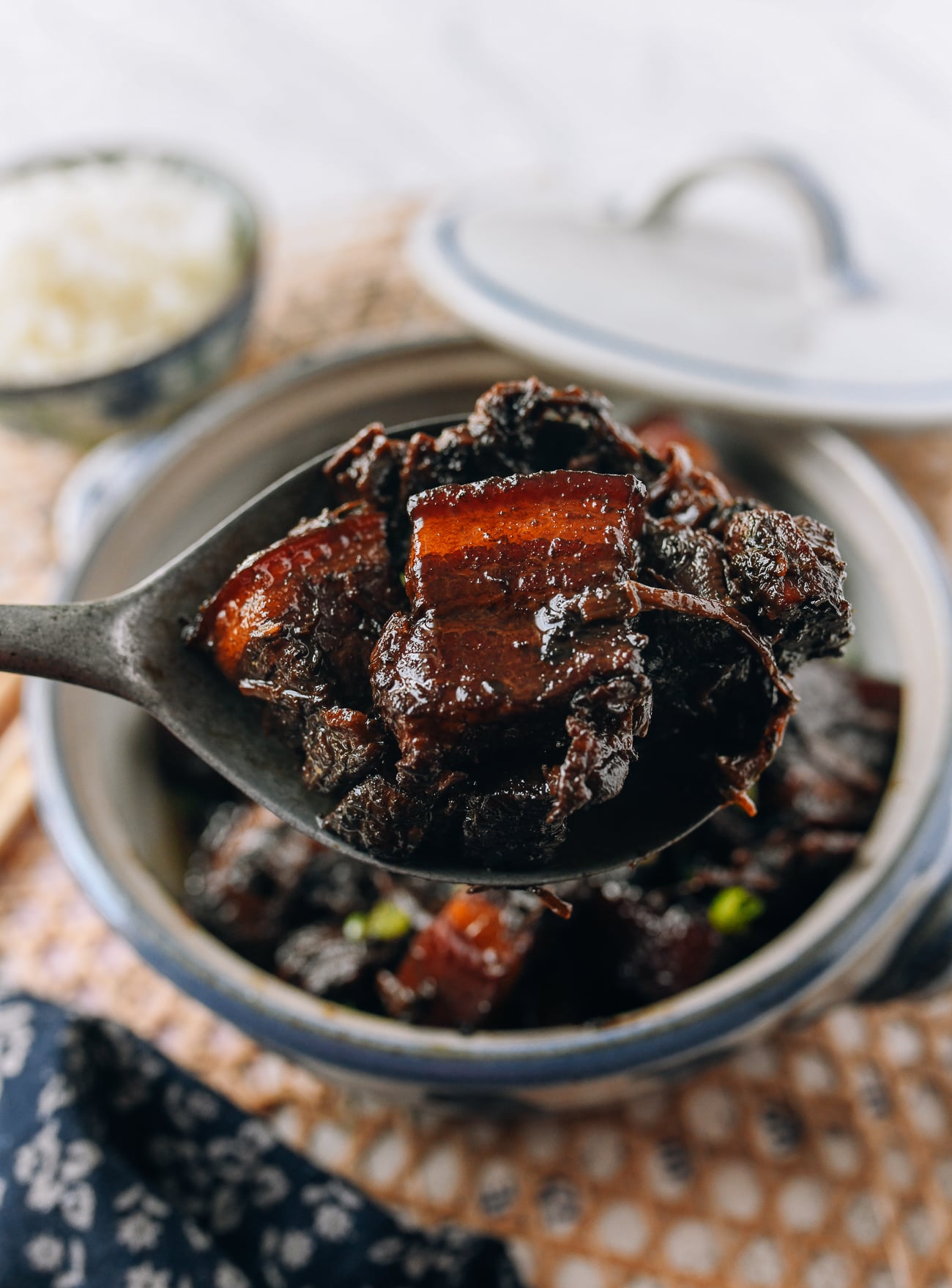 Braised Pork Belly with Meigan Cai (梅干菜焖肉)