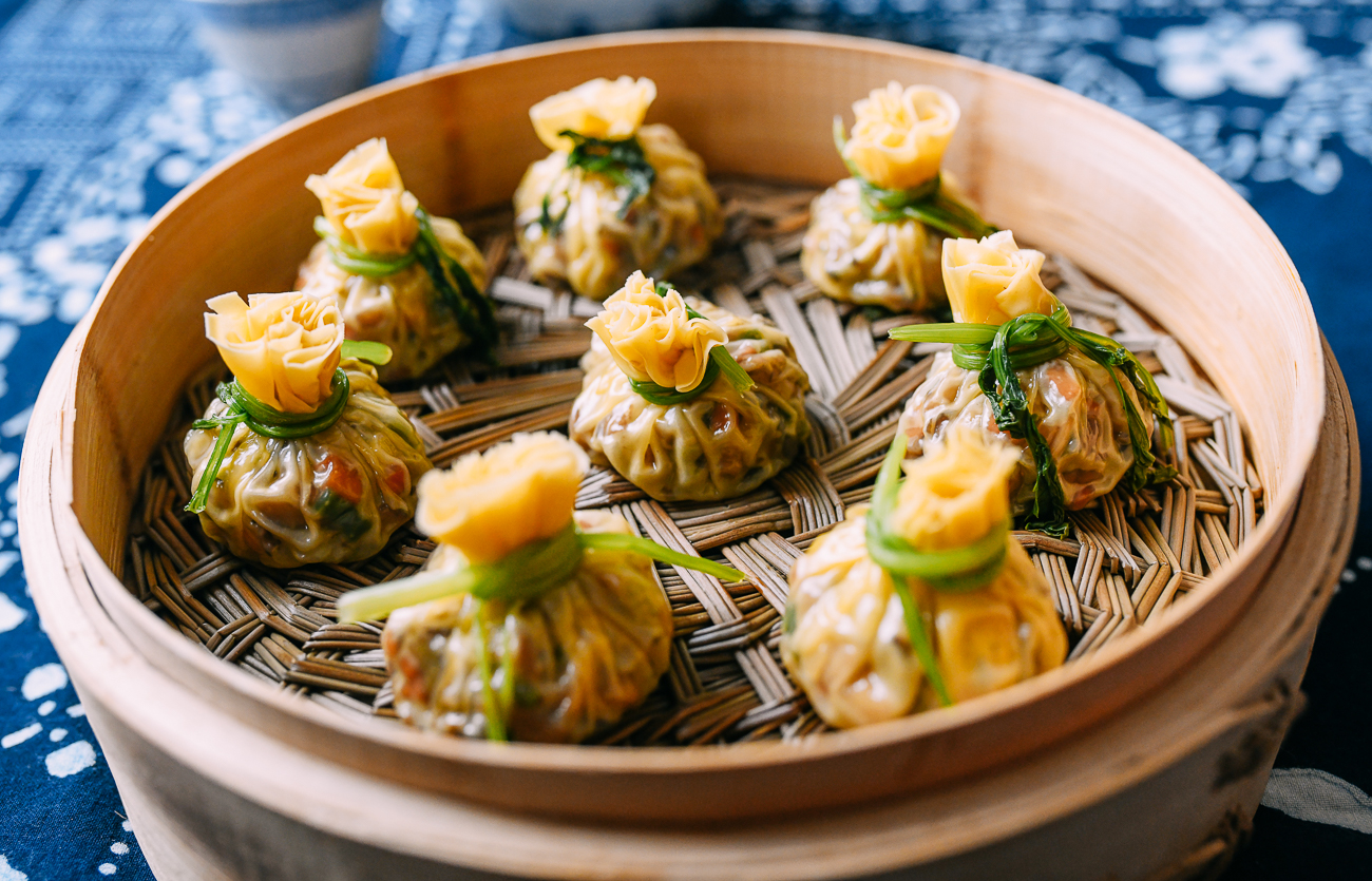 Steamed Money Bag Dumplings