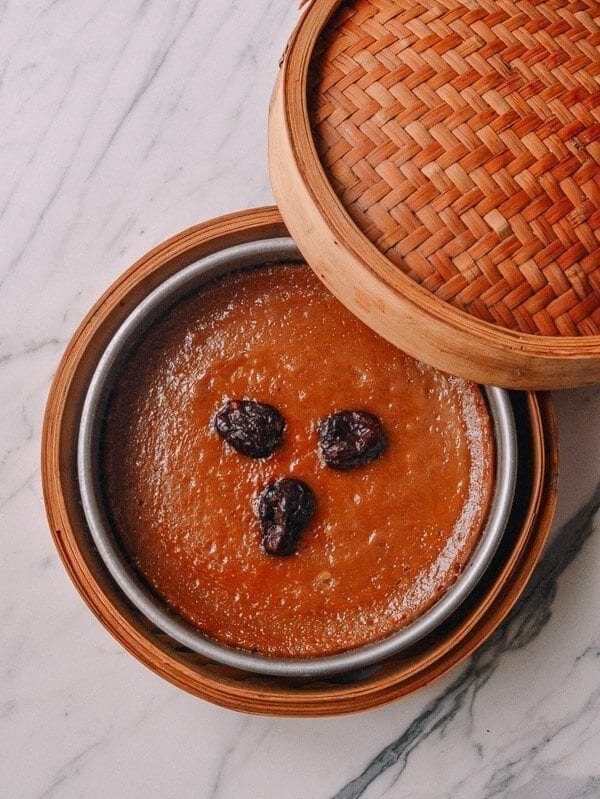 Chinese New Year Sweet Rice Cake (Nian Gao), by thewoksoflife.com