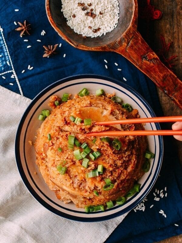 Steamed Pork with Rice Powder, by thewoksoflife.com
