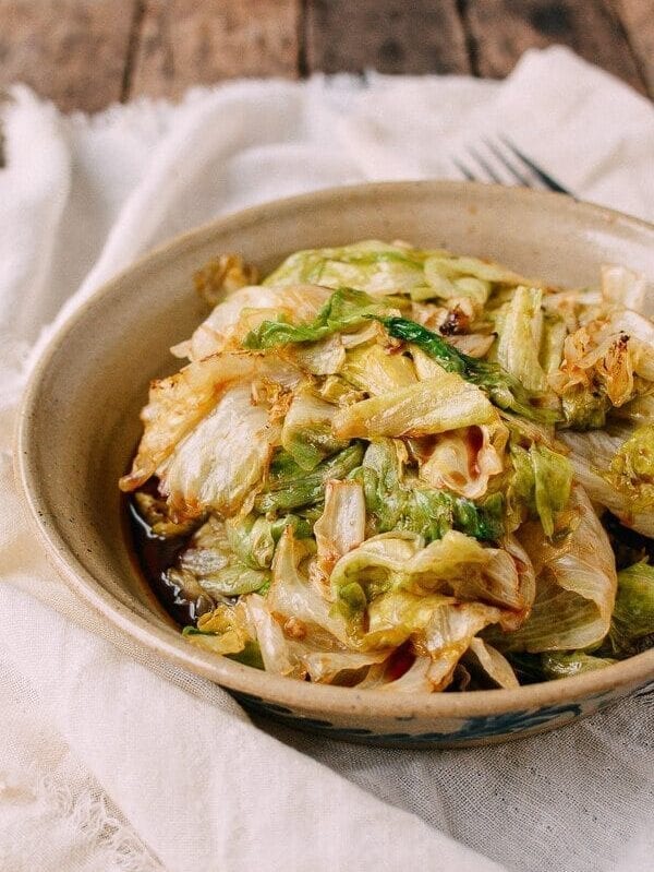 Stir Fried Lettuce, by thewoksoflife.com