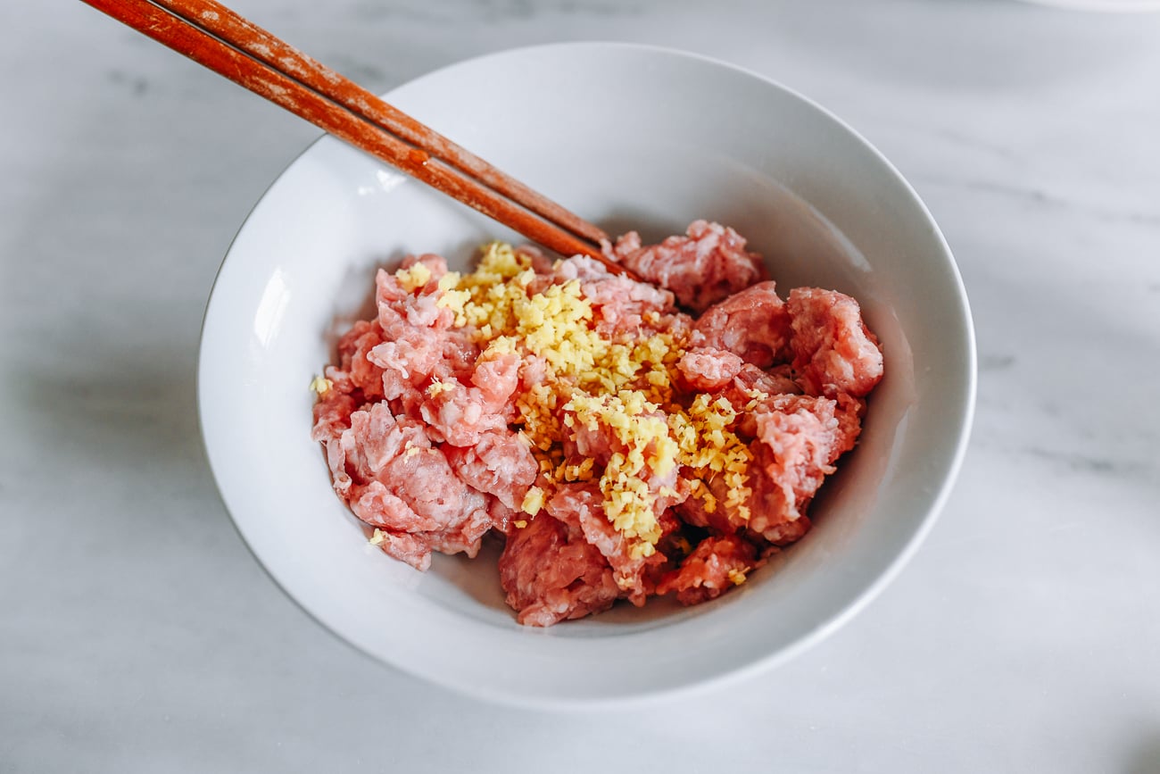 marinating ground pork