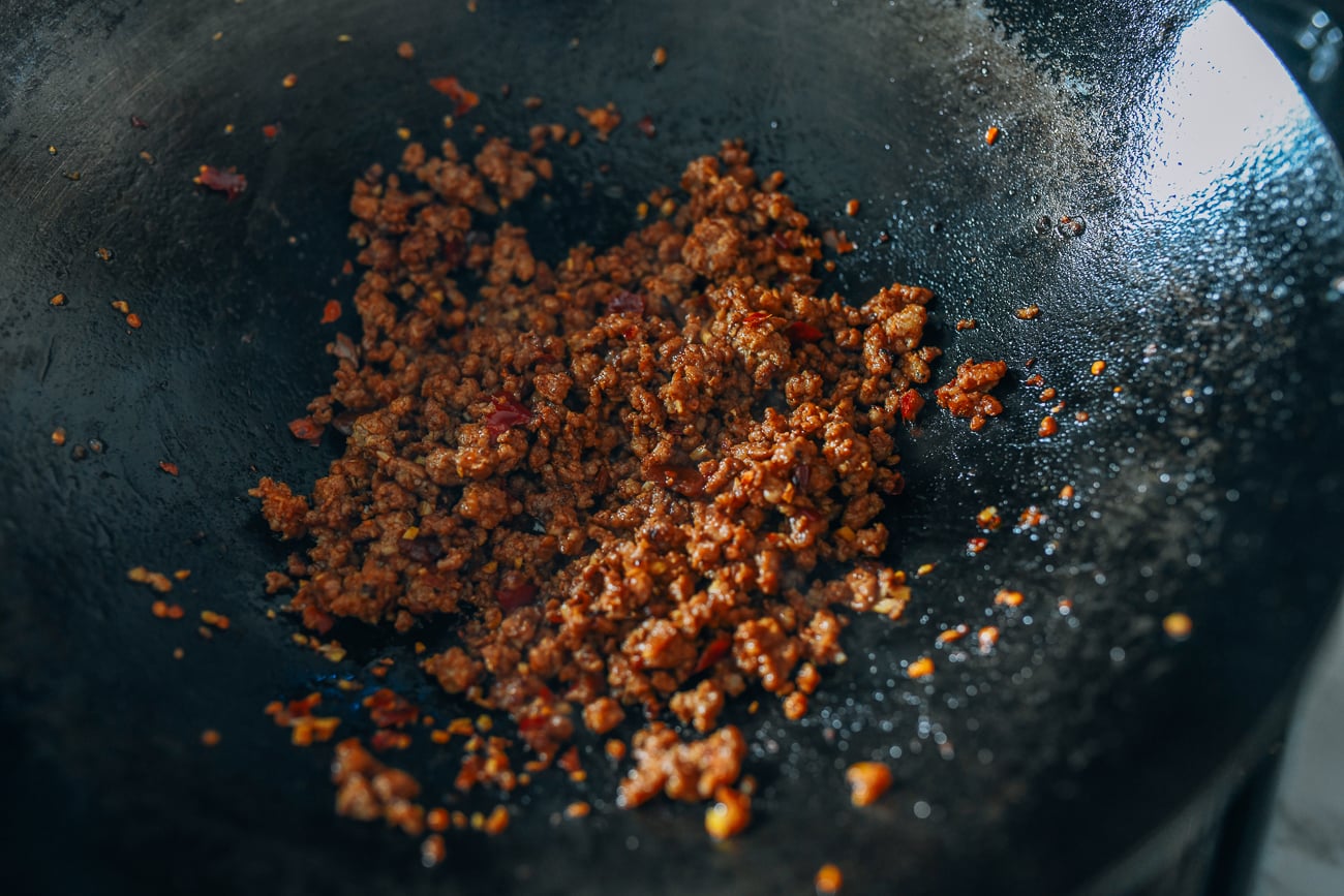 Ground pork mixture for tan tan ramen