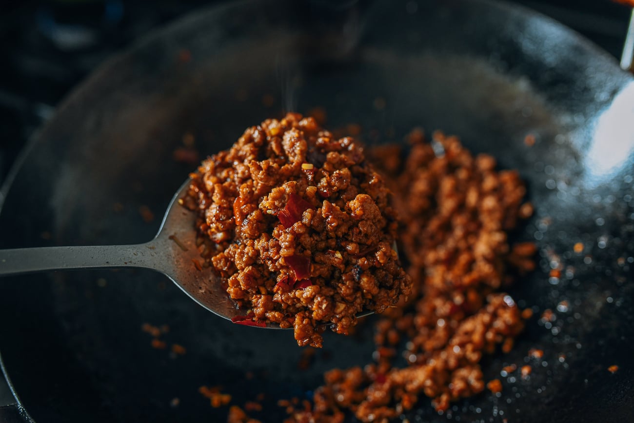 Ground pork mixture for tan tan ramen