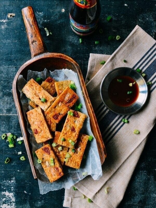 Crispy Taro Cake, by thewoksoflife.com