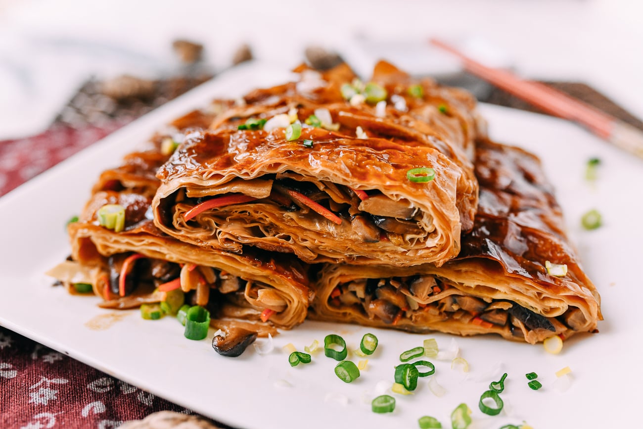 Chinese Vegetarian Duck with vegetable filling