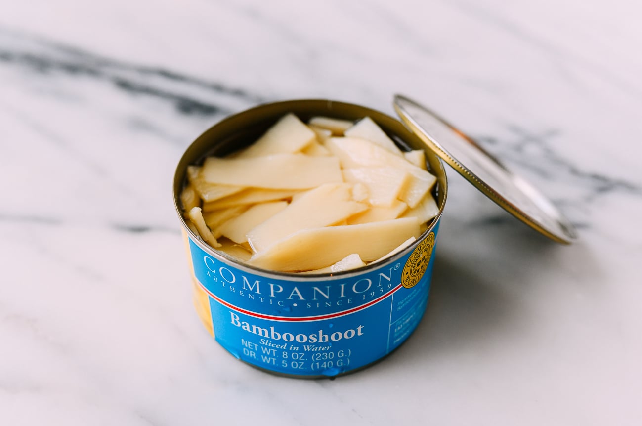 Open can of bamboo shoots