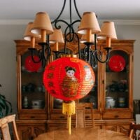 Chinese Lantern in dining room