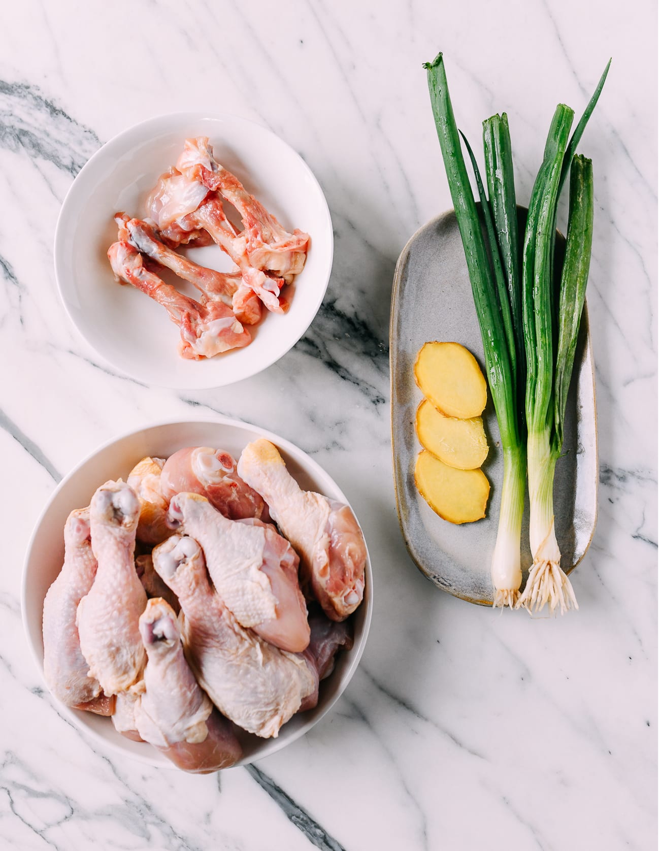 Ingredients for Chinese chicken broth
