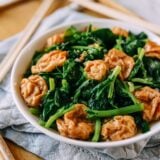 Pea Tips with Seitan Puffs