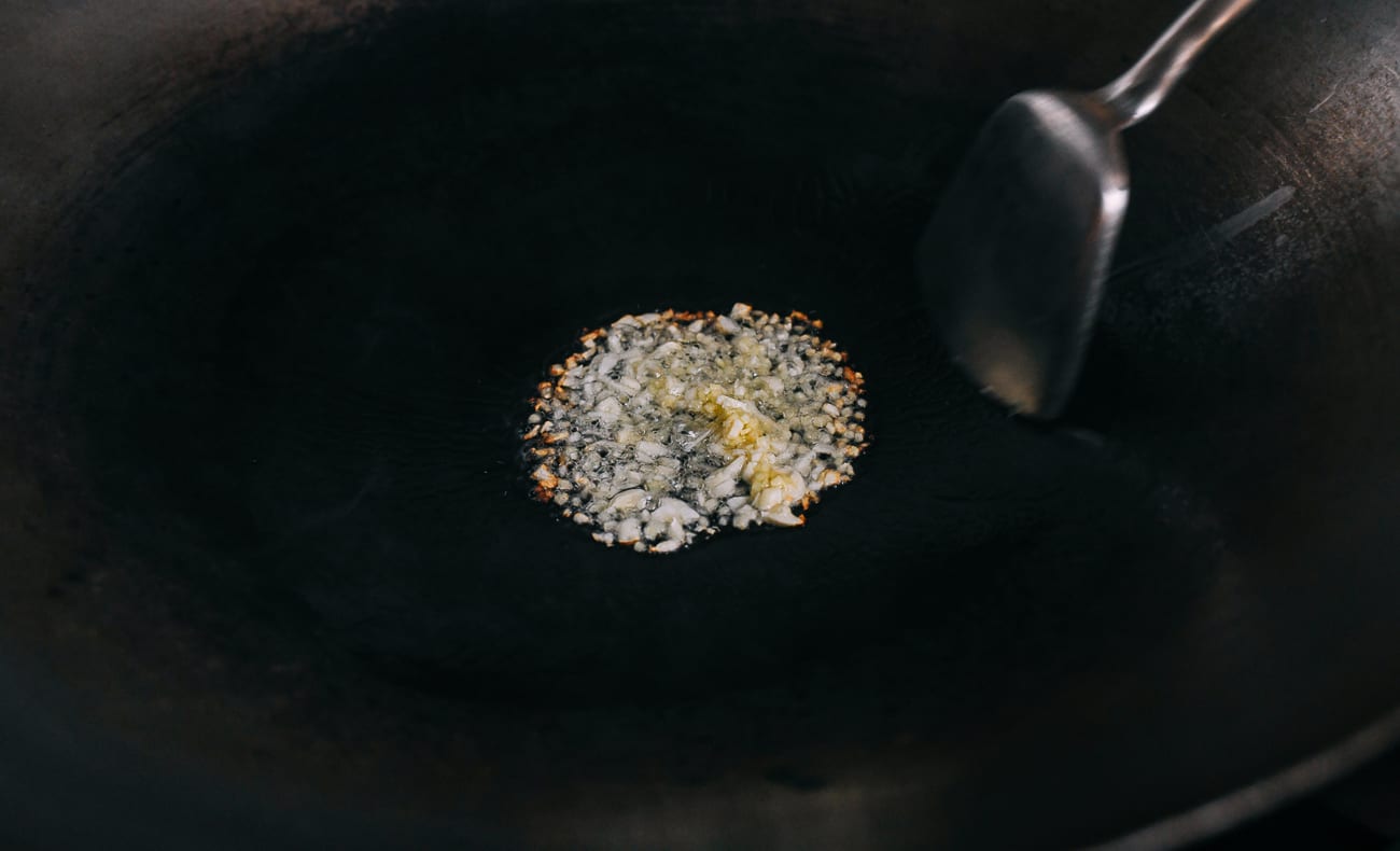 Ginger and garlic in oil