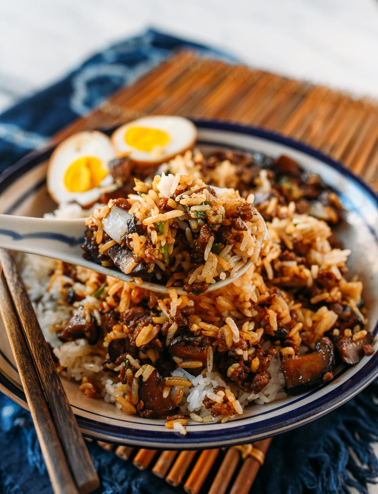 Rou Zao Fan with Egg