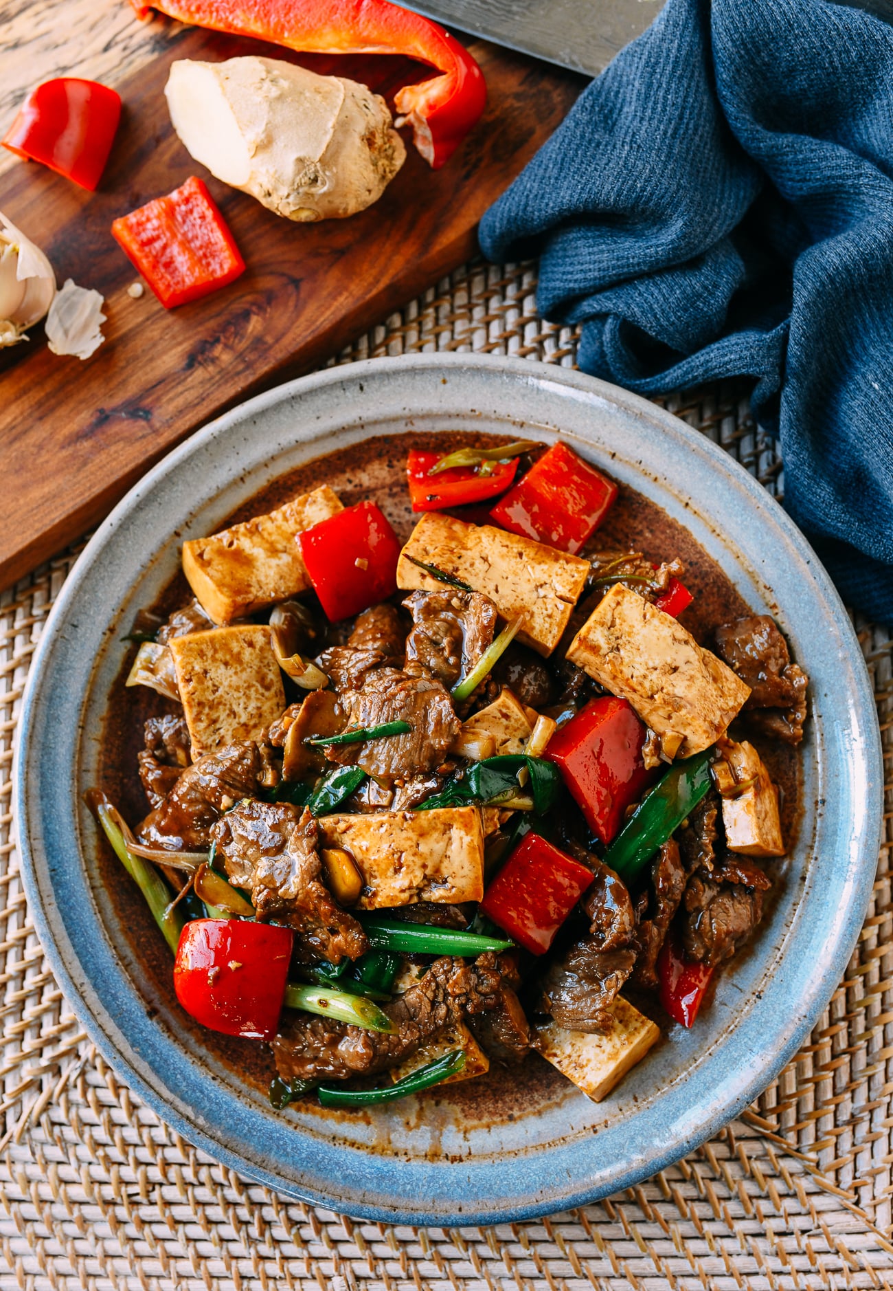 Ginger Scallion Beef and Tofu