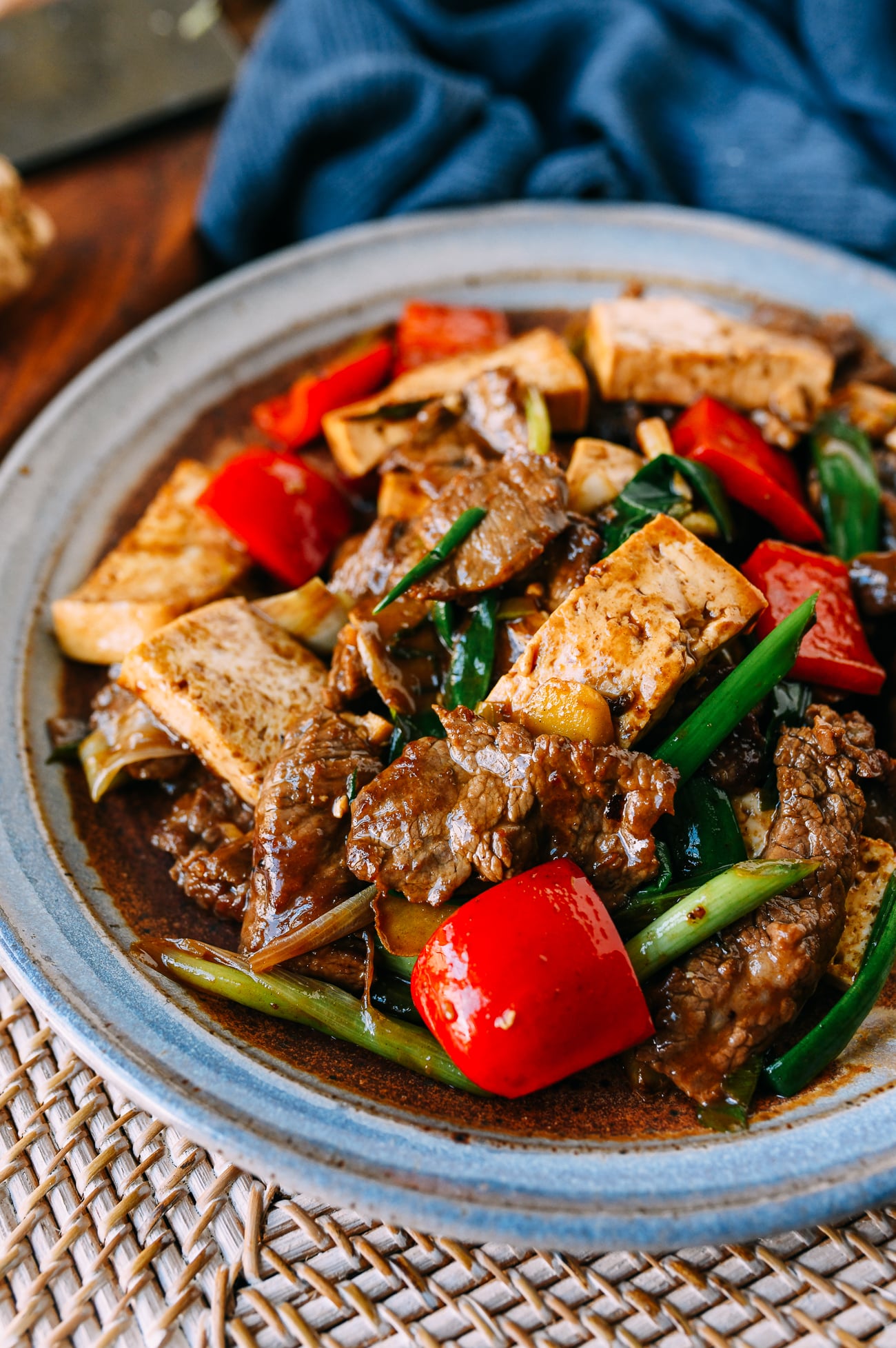 Ginger Scallion Beef and Tofu