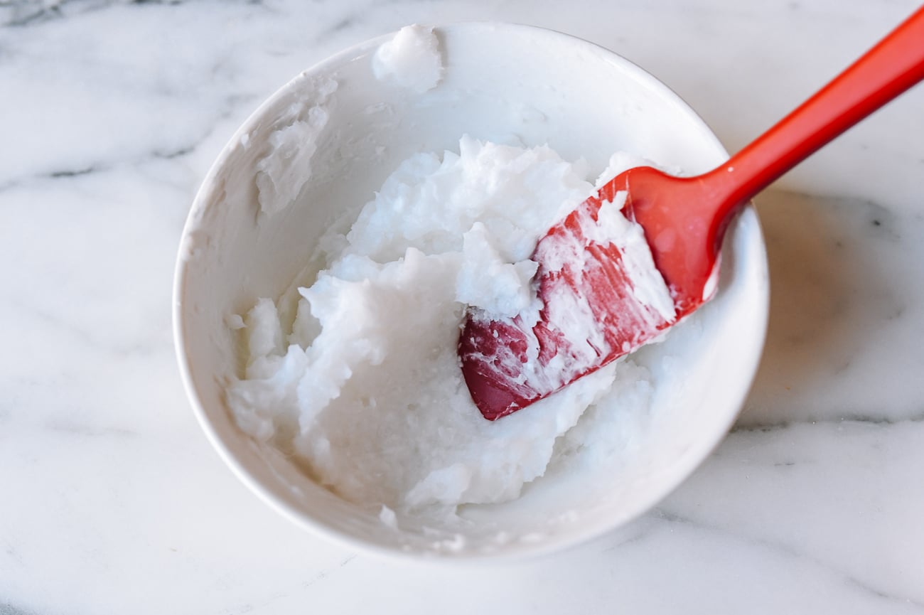 Mixture of wheat starch and boiling water