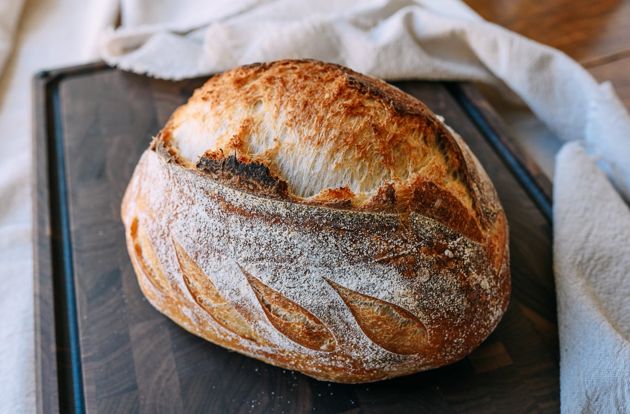 Sourdough loaf made with all white bread flour