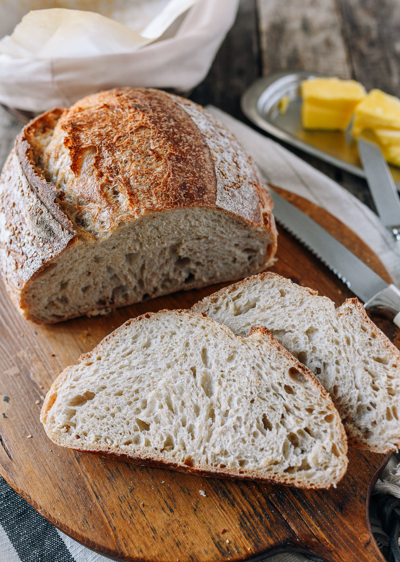 Slices of sourdough bread