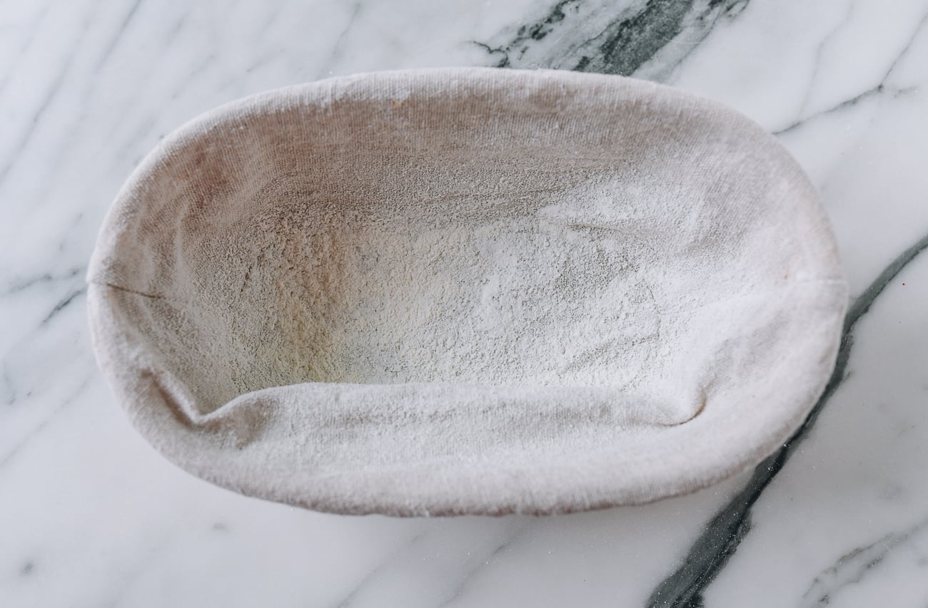Floured banneton