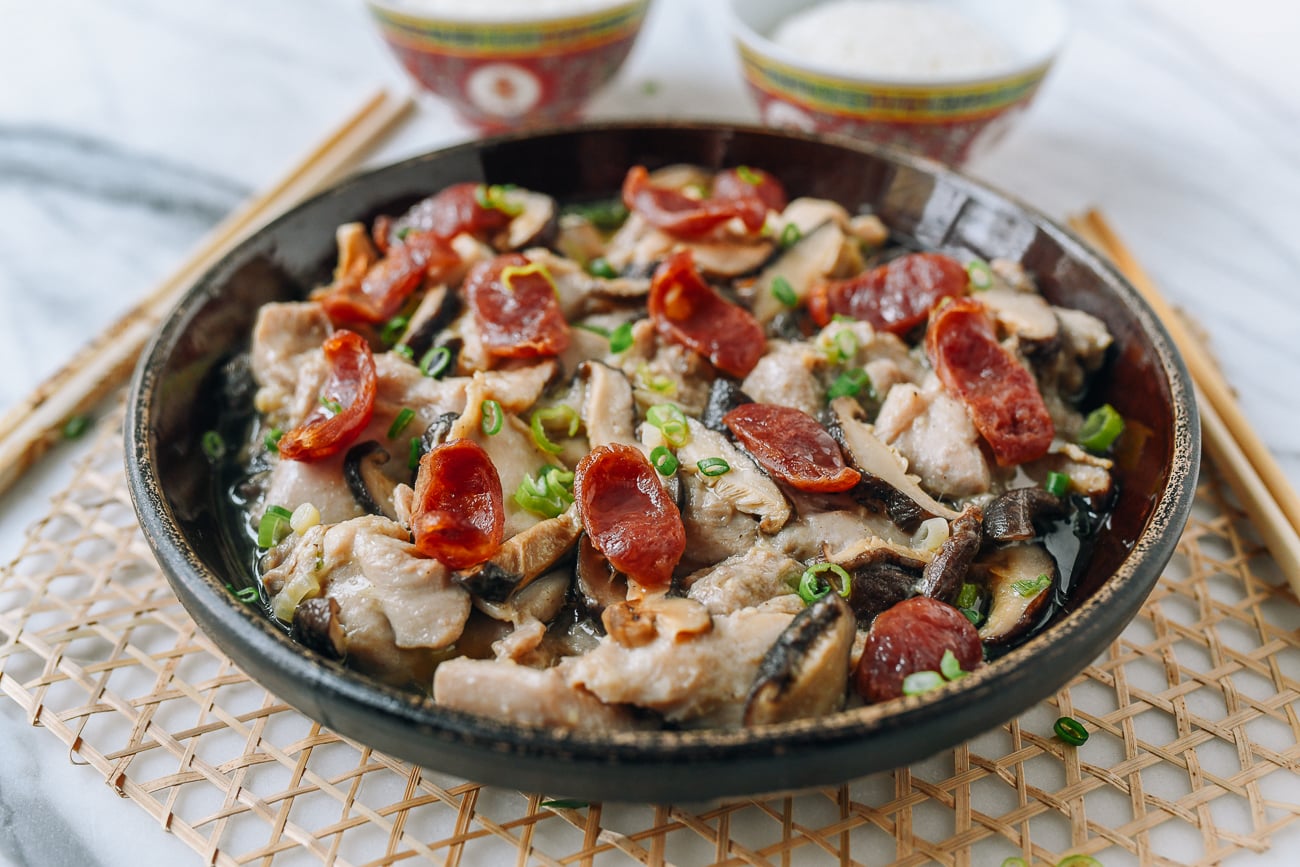 Steamed Chicken with Lap Cheung
