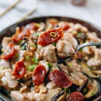 Steamed Chicken with Chinese Sausage