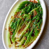 Chinese-style Cooked Lettuce with Oyster Sauce and Garlic