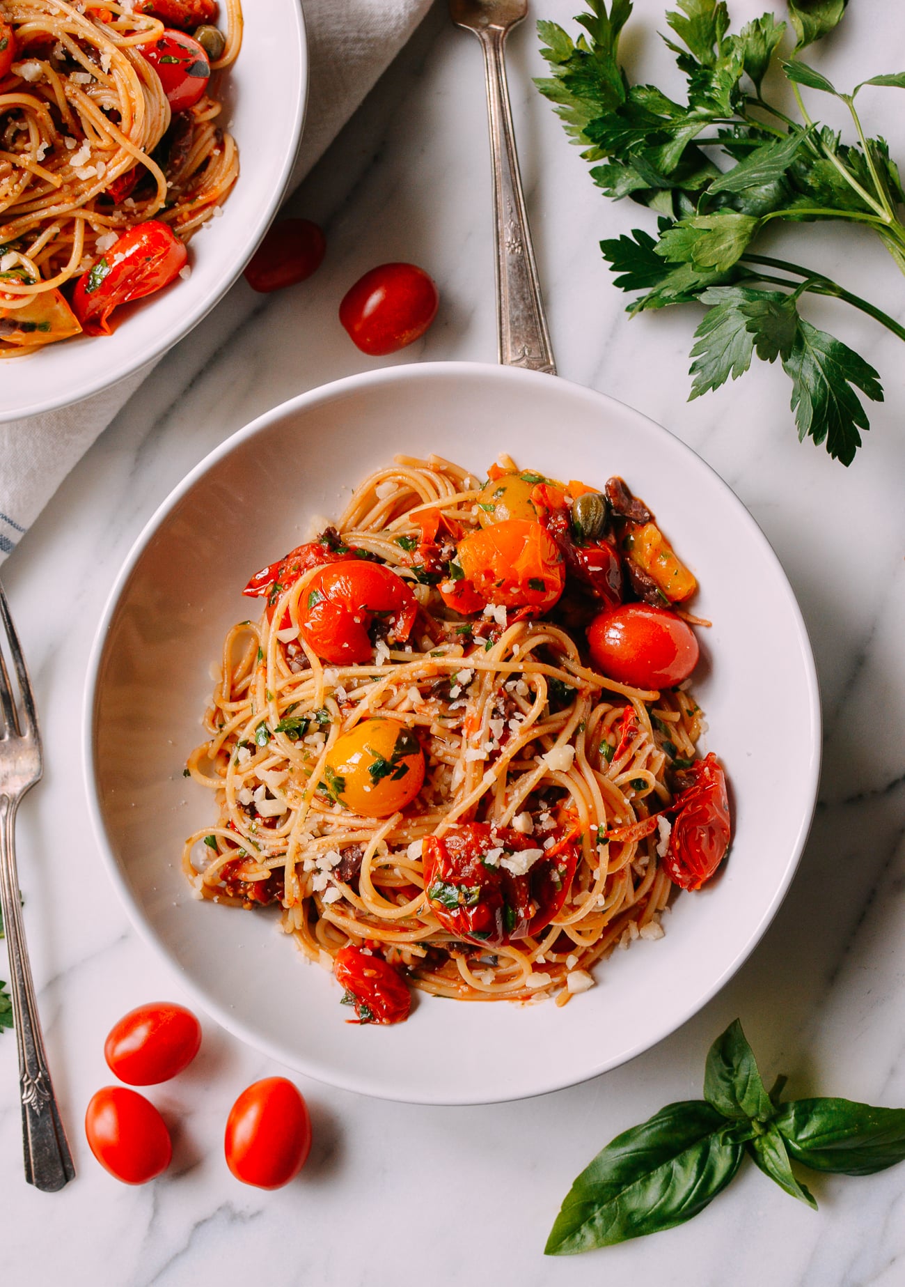 Summer Pasta Recipe - Cherry Tomato Puttanesca