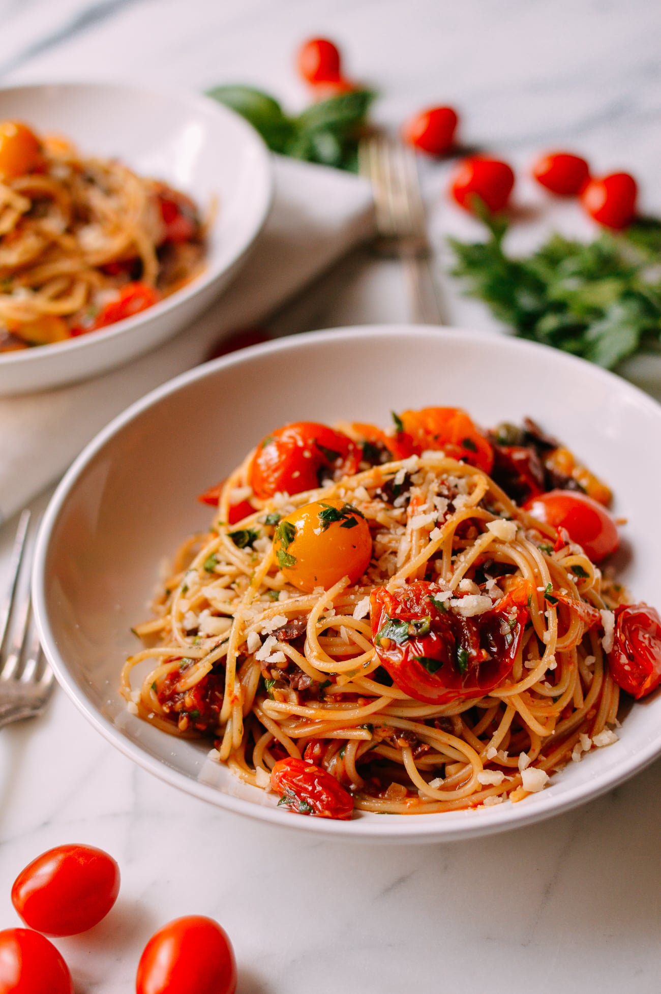 Roasted Tomato Pasta Puttanesca
