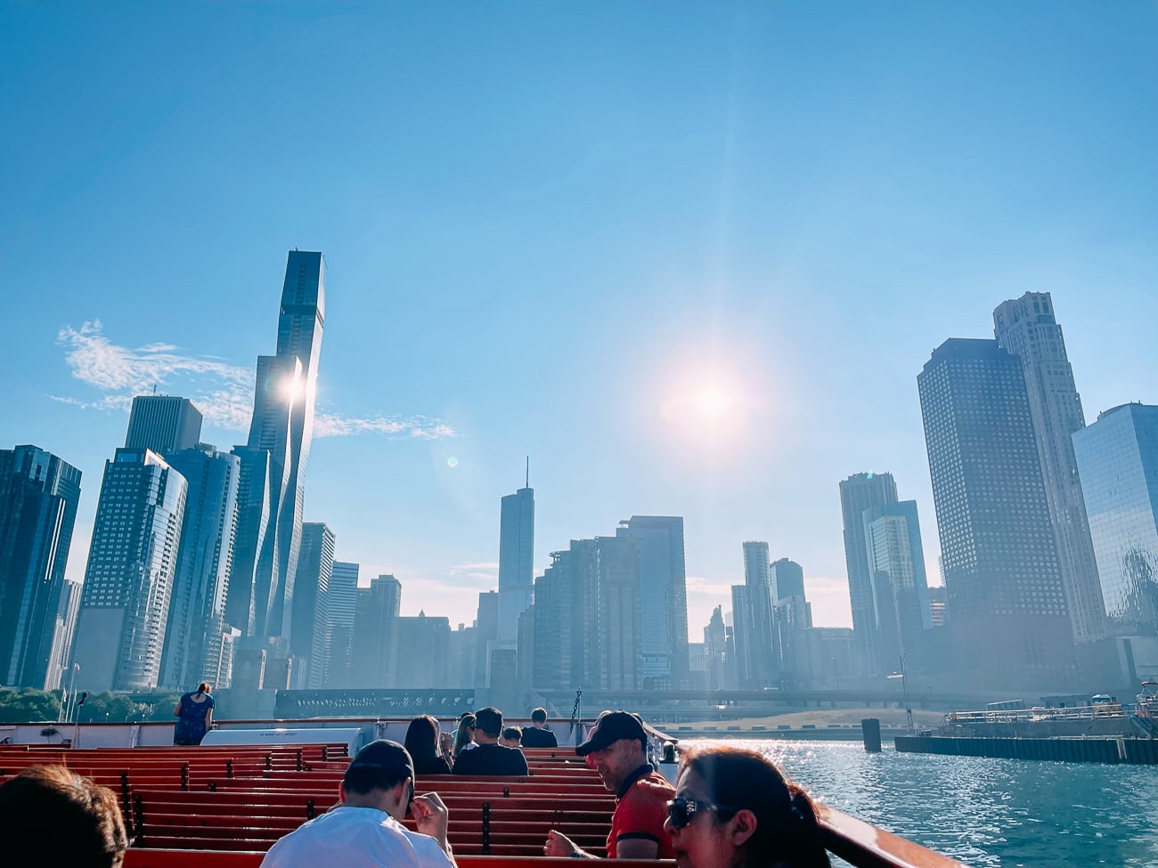 Sunny Day on Chicago Architecture Boat Tour
