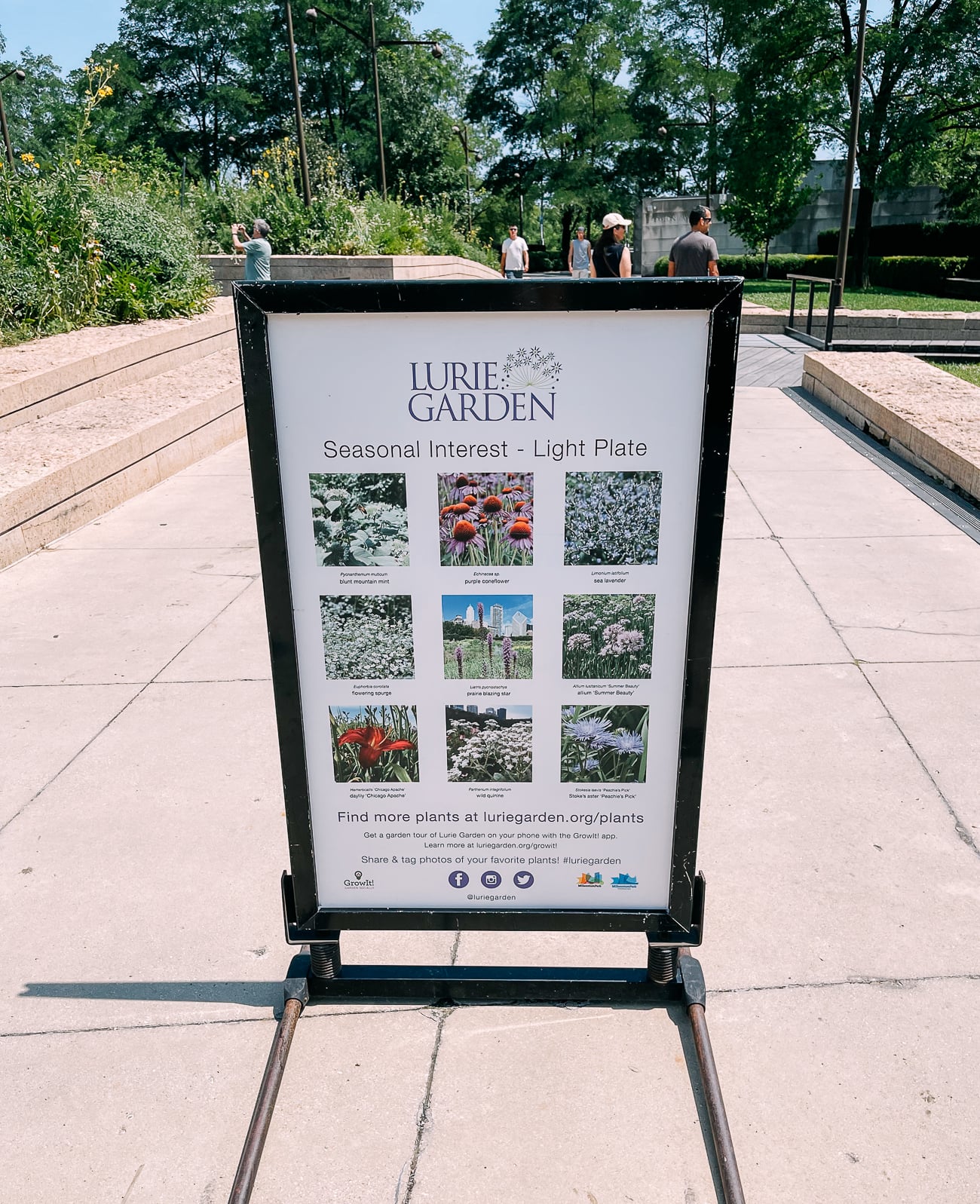 Lurie Garden Sign in Millennium Park