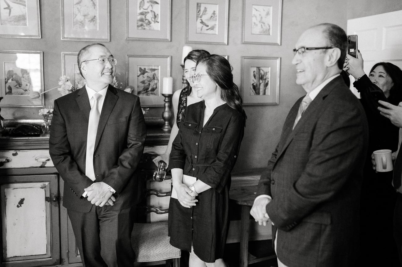 Bill, Judy, and Jeff during Ketubah Signing
