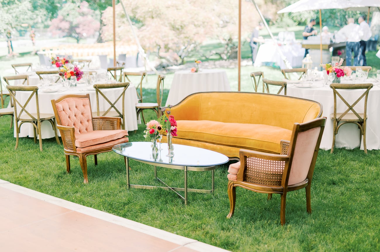 Wedding reception tent