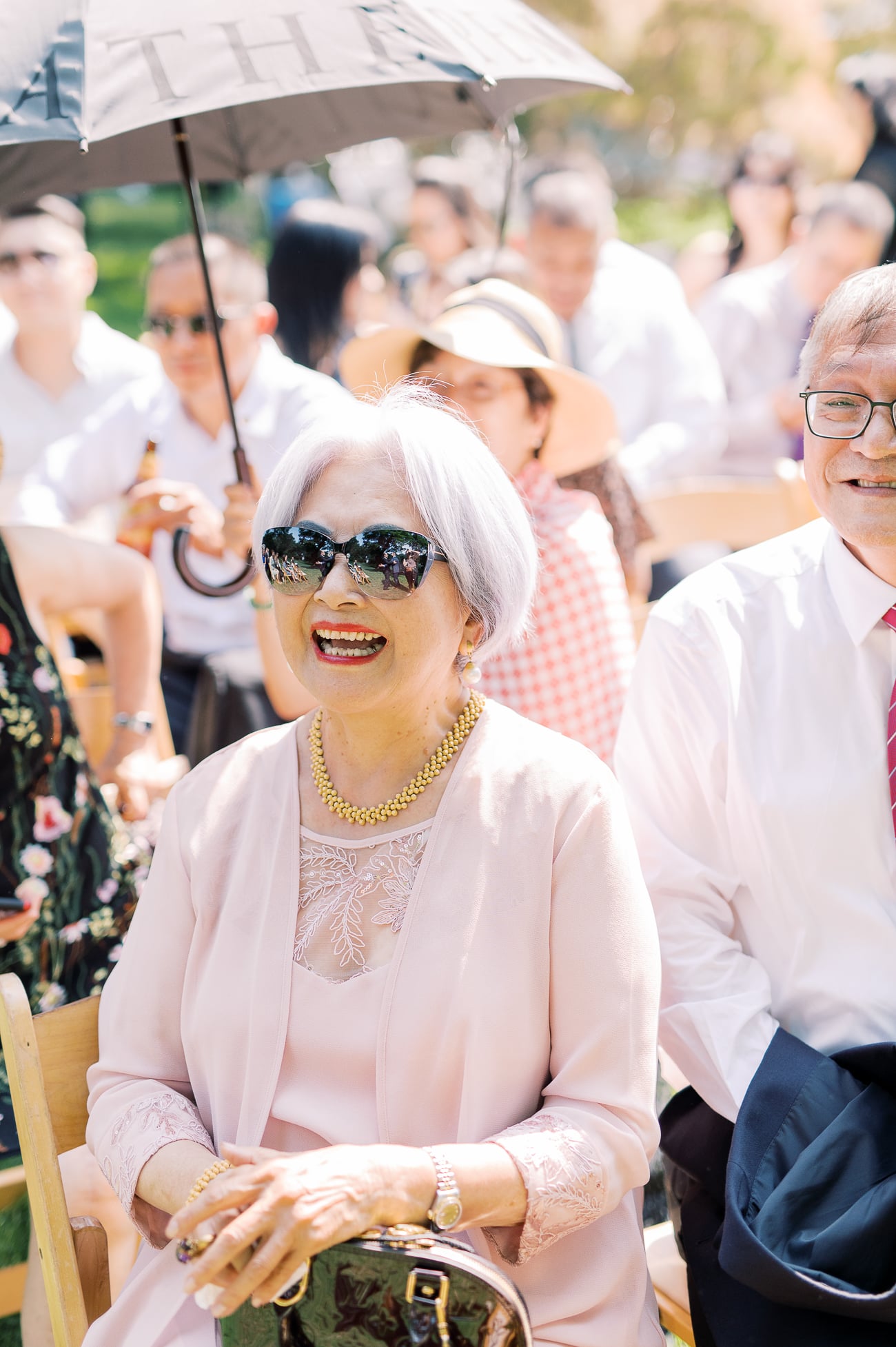 Sarah's grandma at wedding ceremony