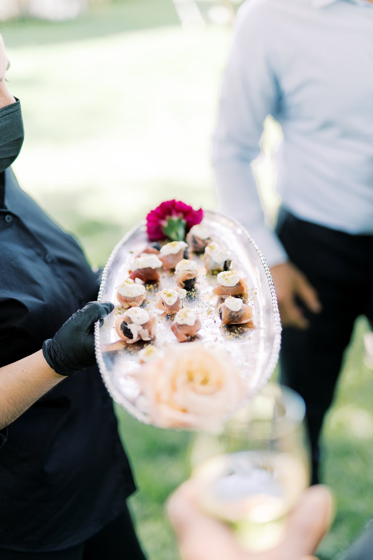 Figs wrapped in prosciutto with burrata