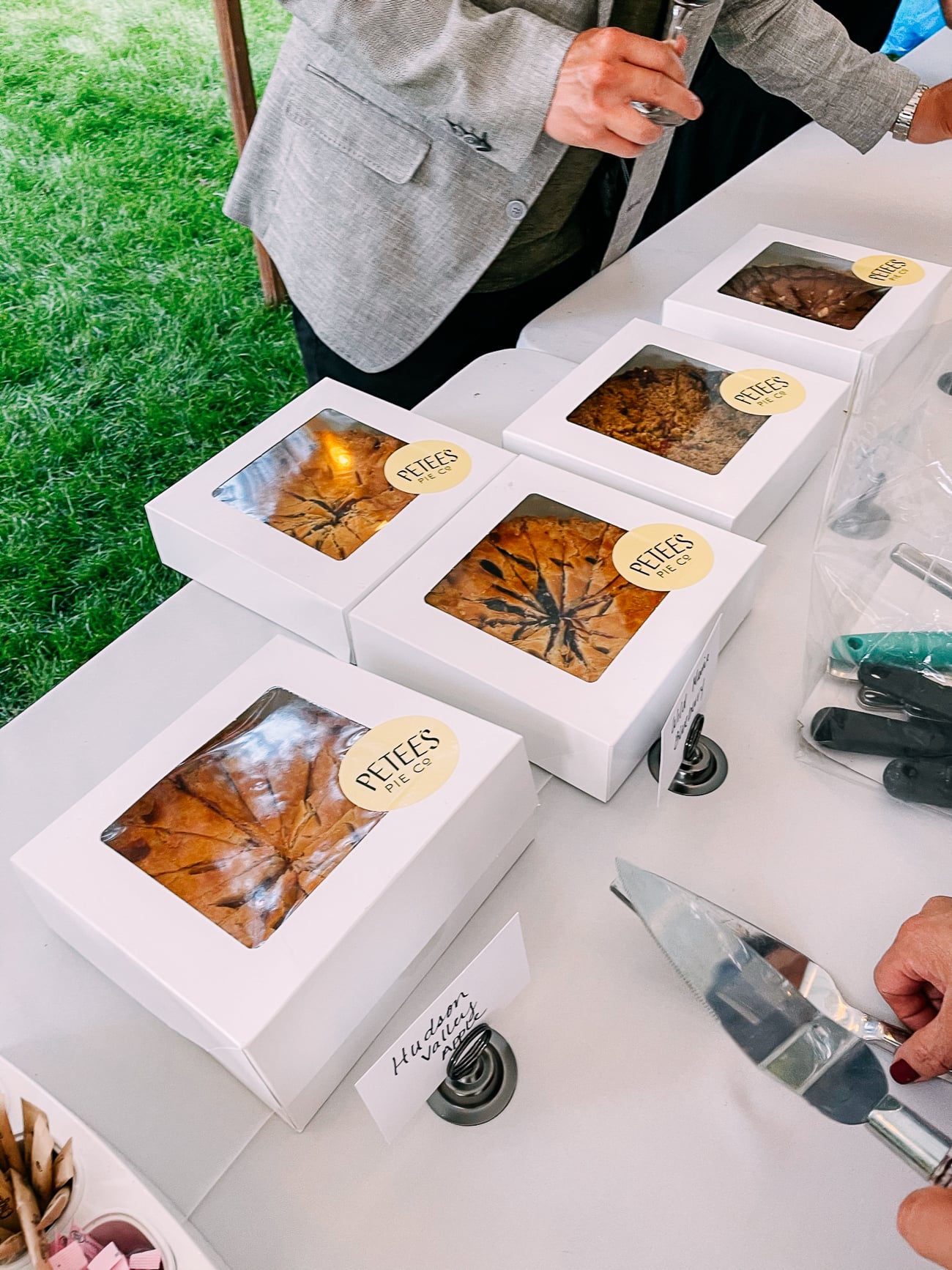 Petee's Pies in boxes