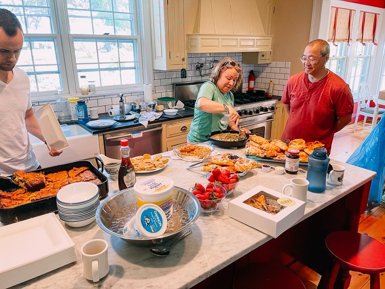 Preparing brunch at Lakewood
